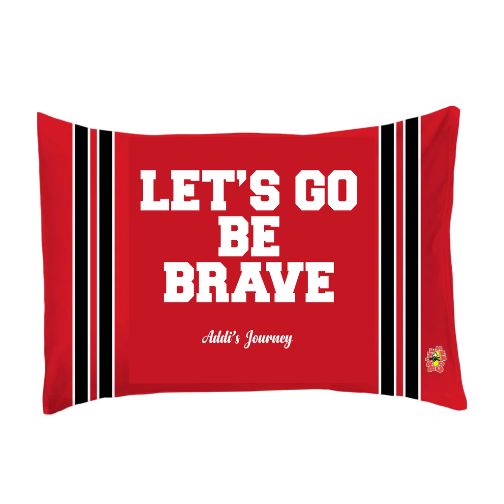 Addi's Brave Reversible Pillowcase -Go Bull Dogs