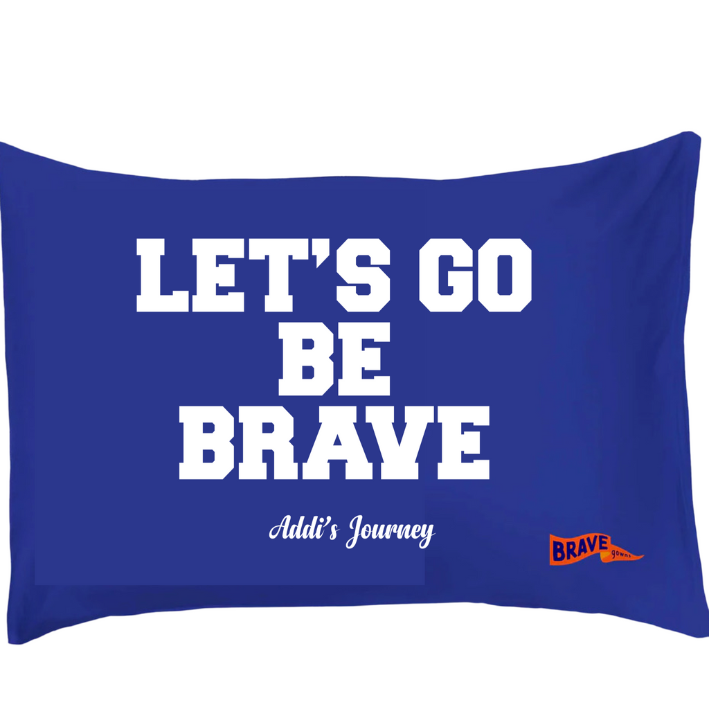 Addi's Brave Reversible Pillowcase -Beautiful Blue