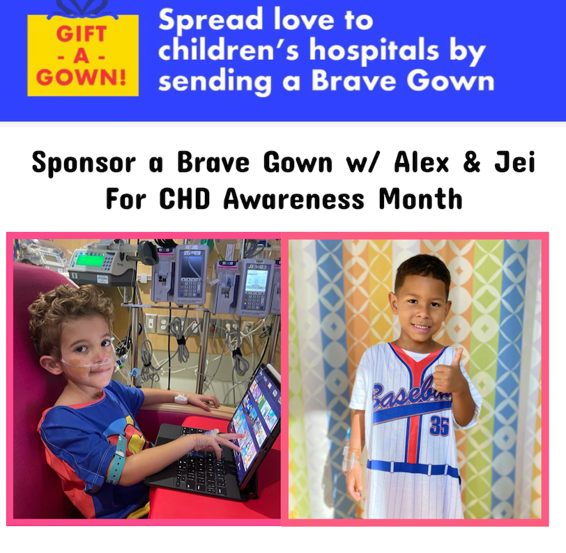 Support Alex & Jei’s 3rd Annual Brave Gown Drive to Gift Brave Gowns to Nicklaus & Boston Children's Hospitals