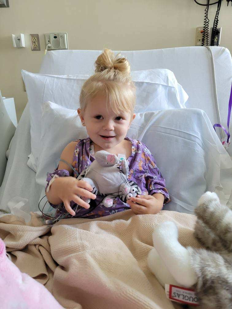 Sponsor A Brave Gown For Two-Year-Old Macie in Treatment For Acute Lymphoblastic Leukemia-Sponsored